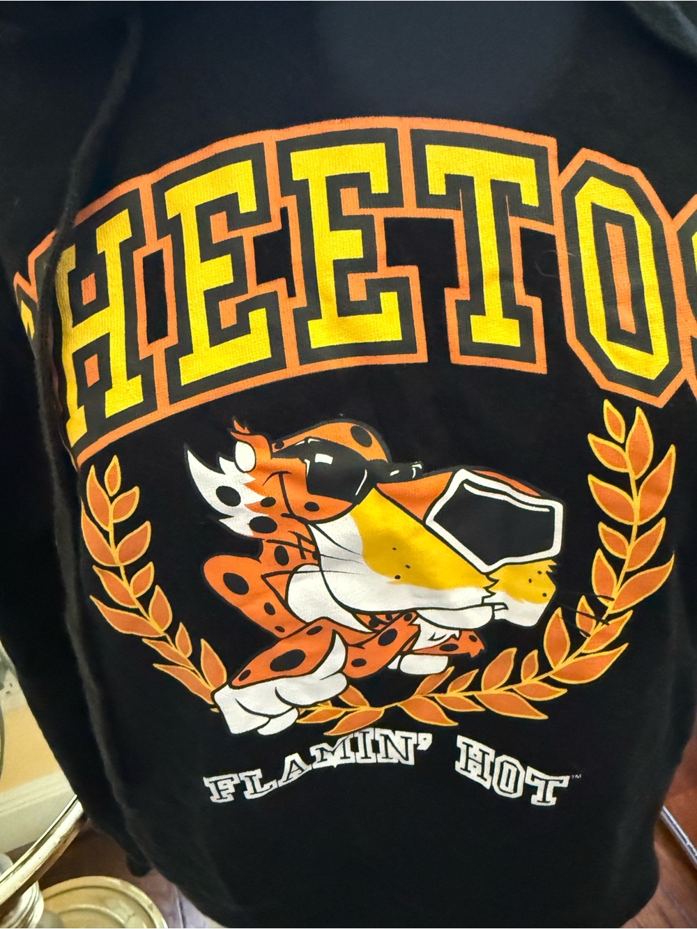 Cheetos Flamin' Hot Graphic Tee - Black with Orange & Yellow Unisex